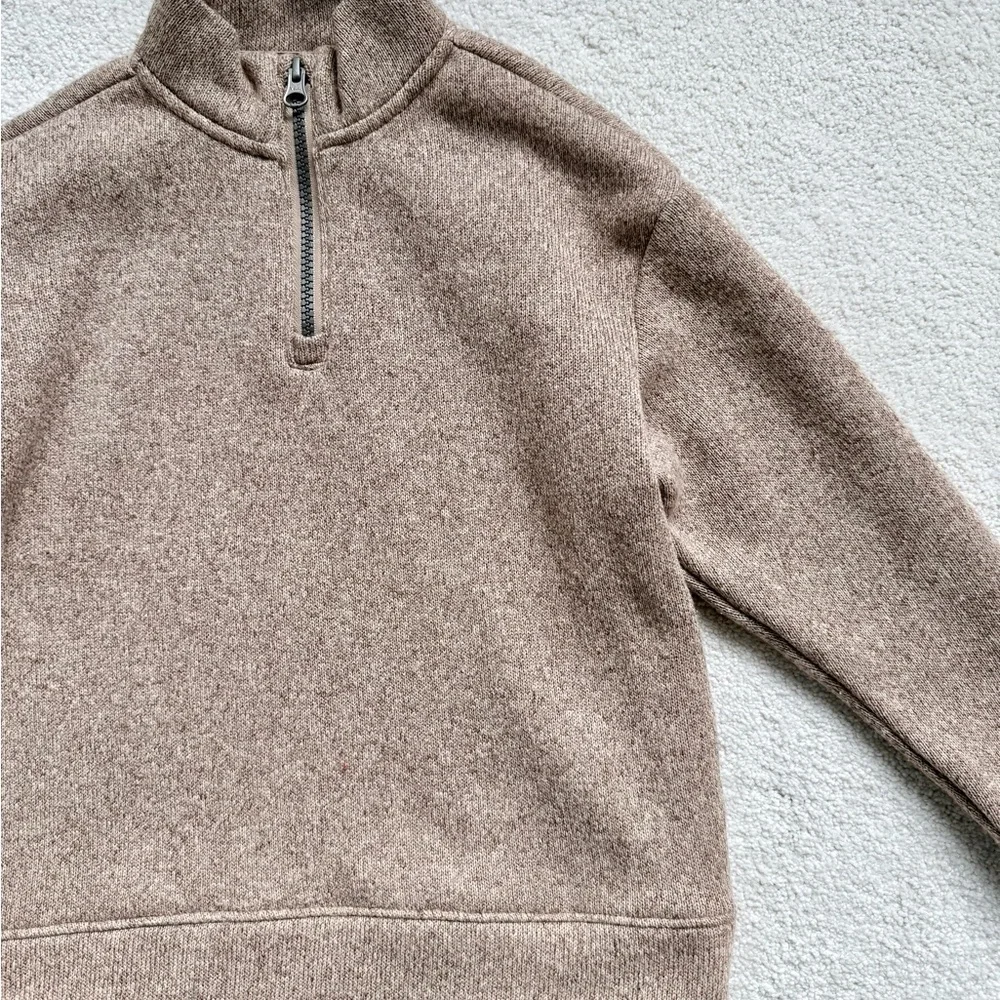 Old Navy Boys’ Tan Half-Zip Sweater - Picture 2 of 5